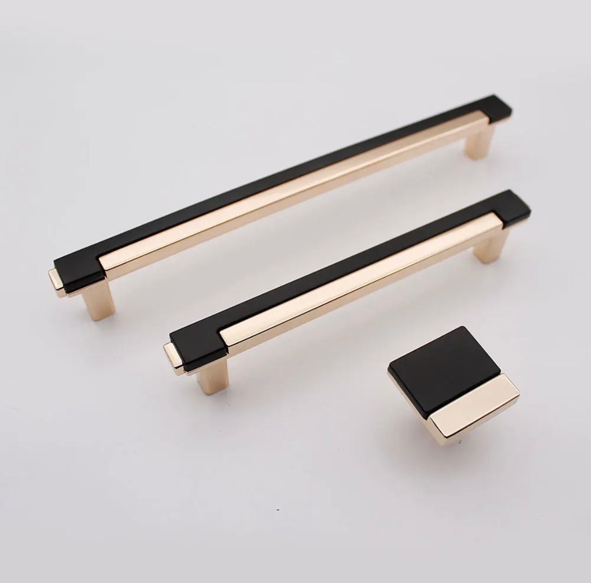 6pk Black/Gold 3.65” (small) Light Luxury Cabinet Handle, Modern Style Furniture pull