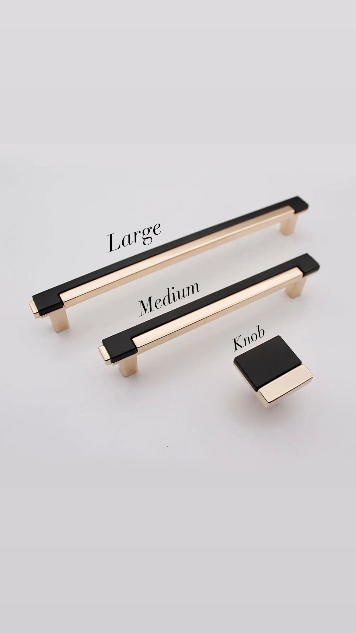 6pk Black/Gold 4.90” (medium) Light Luxury Cabinet Handle, Modern Style Furniture pull